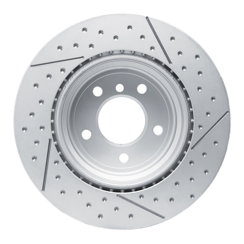 BMW 135IS Brake Rotor (1) - Rear - R1 Concepts - GeoSPEC Coated Rotor - Dimpled and Slotted - 2013